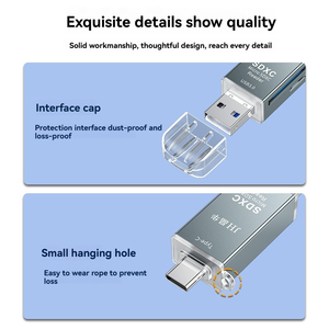 เครื่องอ่านการ์ด 2 in 1 USB 3.0 ขายส่ง เครื่องอ่านการ์ดไมโคร USB3.0 อะแดปเตอร์ความเร็วสูง สำหรับการ์ดหน่วยความจำ TF สำหรับอุปกรณ์เสริมคอมพิวเตอร์พีซีและแล็ปท็อป - Product Image 5