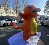 Costume de mascotte de dragon de feu souffleur d'air publicité gonflable événements de fête décorations d'halloween jeu de rôle dinosaures