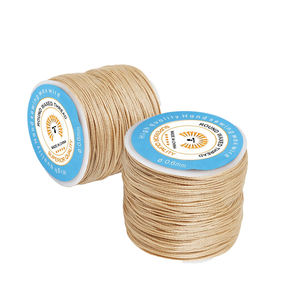 Fil ciré rond 100% polyester, 0,6 mm, 70 m, 150D/16, 35 couleurs en stock, petit <span class=keywords><strong>bobine</strong></span>, prix usine, pour couture à la main du cuir - Product Image 5