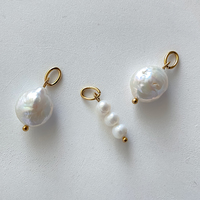 Breloques en perles d'eau douce EMANCO avec anneaux de jonction en acier inoxydable pour la fabrication de boucles d'oreilles, colliers et bijoux DIY, vente en gros et dropshipping