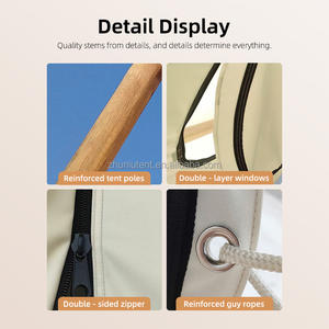 4*5M <span class=keywords><strong>Comprar</strong></span> todas las estaciones Múltiples especificaciones Resort Camping al aire libre Triángulo Lona de lujo Glamping Safari Hotel Carpa - Product Image 5