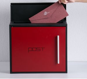 Boîtes <span class=keywords><strong>aux</strong></span> <span class=keywords><strong>lettres</strong></span> en acier pour la maison, le jardin, la cour, boîte <span class=keywords><strong>aux</strong></span> <span class=keywords><strong>lettres</strong></span> murale en métal avec clé - Product Image 5