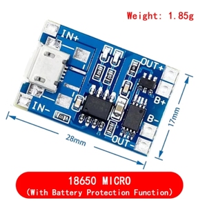 Módulo Cargador de Batería de Iones de Litio 18650 TP4056 5V 1A, Placa de Protección Contra Sobrecarga para Baterías de Iones de Litio de 3.7V 3.6V 4.2V - Product Image 3