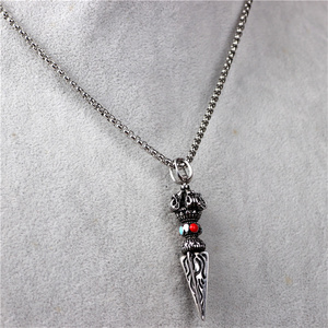 Collier Pendentif Tibétain Personnalisé en Argent Plaqué S925 avec Diamant et Perles Bouddhistes de Démoniaque Subjugation, Vente en Gros - Product Image 5