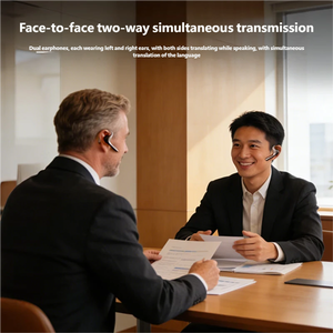 Écouteurs de traduction intelligents IA, interprétation simultanée, traduction audio-vidéo en temps réel pour les appels et les réunions, pour les voyages à l'étranger - Product Image 2