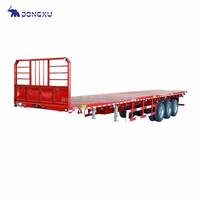Dreiachs 50-Tonnen-40-Fuß-Flatbed-Container Versorgungs-Schienenanhänger mit Frontwand