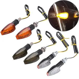 2PCS Universal 12V Flashing Turn Signals Motorcycle LED Lights Rear Blinker Indicator Tail Light