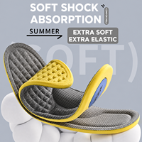 Semelles intérieures de chaussures de sport confortables, respirantes, absorbant les chocs, anti-odeurs, antibactériennes, absorbant la transpiration, en PU, pour l'été