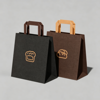 Sacs de transport en papier kraft brun écologiques et recyclables pour commandes en gros avec logo personnalisé pour les boutiques de vêtements et de chaussettes