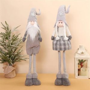 Adorable <b>Large</b> Standing Christmas <b>Gnomes</b> 2pcs Set Soft Plush Elf Doll for Holiday Home Decor - Product Image 3