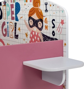 Cama para Niños Pequeños Toffy & Friends con Estante, Protección Anticaídas, Estructura de Listones, Diseño de Superhéroe, MDF, Multicolor - Product Image 5