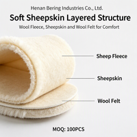 Semelles intérieures en peau de mouton australienne, fourrure d'agneau véritable, semelles intérieures pour chaussures, chaudes, douces et confortables