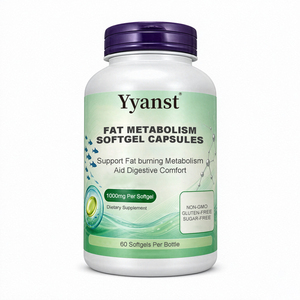 Cápsulas de Gel Suave para el Metabolismo de Grasas, 1000mg, 60 Unidades, Sin GMO, Sin Azúcar, Alto en Fibra, Sin Gluten, Apoyo para Adultos, Ayuda para la Quema de Grasas y el Metabolismo - Product Image 1