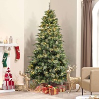 Chinesischer Hersteller Hochwertiger Moderner Vorbeleuchteter Beflockter Künstlicher Weihnachtsbaum 3000 LED-Lichter Personalisiertes Benutzerdefiniertes Logo
