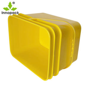 Cubo de almacenamiento cuadrado de material PP de grado alimenticio de 20l con tapa precio al por mayor de color personalizado - Product Image 5