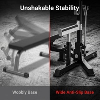Rack de musculation multifonctionnel pour développé couché et squat, à charge par disques, en acier, usage commercial, avec système de sécurité pour la poitrine, équipement de musculation