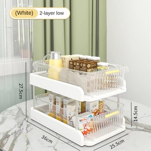 लिविंग रूम स्नैक्स पेय और घरेलू वस्तुओं के लिए चल भंडारण रैक ड्रॉअर आयोजक ट्रॉली - Product Image 6