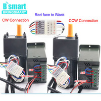 BringSmart 5M120GN-C 120W 200 tr/min ac monophasé miniature avant et arrière 220V 230V ac motoréducteur avec régulateur de vitesse