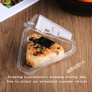 Contenitori per Alimenti in PET Trasparente Personalizzati, Scatole Triangolari per Onigiri - Product Image 5