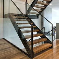CBMMart Escalier d'intérieur en bois incurvé en colimaçon avec garde-corps Balustrade pour maison
