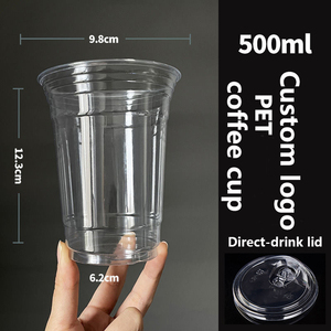 Vasos de Café Desechables de PET de 98 mm con Logotipo Personalizado al por Mayor, Vasos Gruesos para Bebidas Frías con Tapas para Tiendas de Té con Leche y Latte - Product Image 6