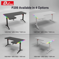 Bureau de jeu en forme de L personnalisé avec impression de logo RGB gratuite en gros