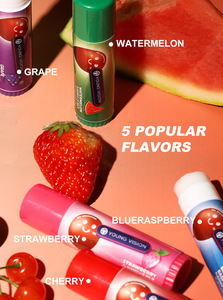 Nouveau design 5 saveurs de fruits Anti Peeling rouge à lèvres filles léger hydratant Anti sec fissuration baume à lèvres en stock - Product Image 6