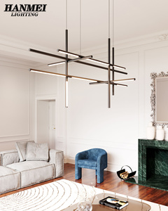 Nordic Industrial Style Pendant <b>Light</b> Modern LED <b>Chandelier</b> for Living Room Iron Material Hanging HM-GM-MG110 HM-GM-MG110 HM-GM- - Product Image 2