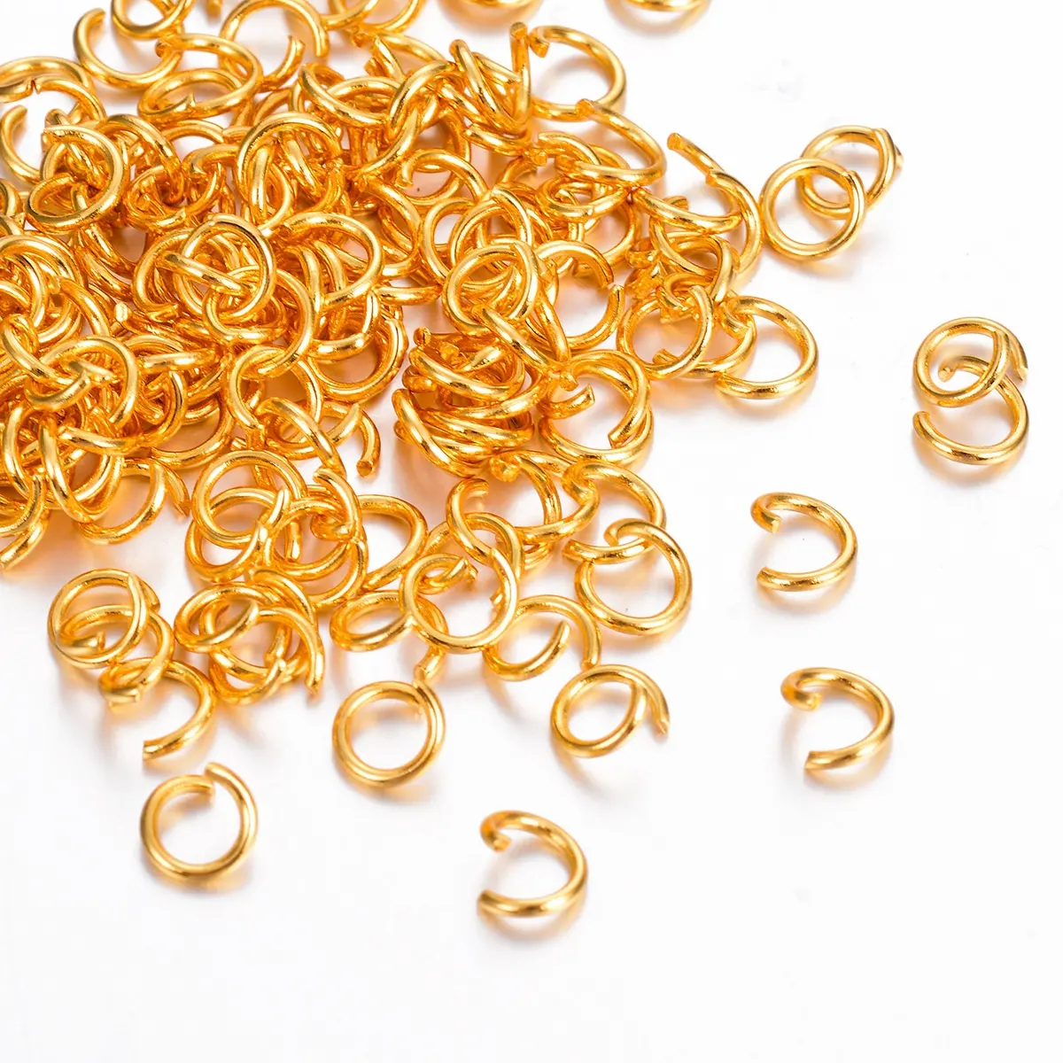 Anillos de salto abiertos de acero inoxidable al por mayor anillo abierto de oro chapado en oro de 18 quilates accesorios de joyería de acero inoxidable