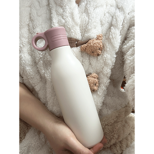 Bouteille d'eau en acier inoxydable avec paille, bouteille d'eau anti-fuite avec couvercle à bec verseur, sans condensation, double paroi en acier inoxydable - Product Image 6
