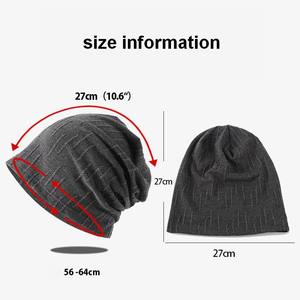 Bonnet de nuit extensible monocouche en coton fin, style bonnet tricoté souple pour femmes et hommes - Product Image 6