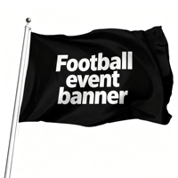 Bannière personnalisée en tissu polyester 65g avec impression par sublimation et œillets, logo personnalisé pour la publicité d'événements sportifs