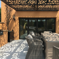 Pergolas de métal verre côtés muraux fer mural motorisé 5 mètres coût pergolas de toit à persiennes-supports bioclimat 6x6