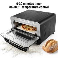 Four à convection haute température 30-420C, four de comptoir 5-en-1 |   Friteuse à air, four, gril, grille-pain et fonction maintien au chaud pour une pizza de 13 pouces.