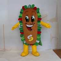 Costume de mascotte personnalisé pour personnage hot-dog, tenue portable pour la promotion de la restauration rapide, idéal pour les événements marketing, expositions et défilés