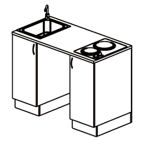 Moderne Stijl Knock-Down Hout Algemene Kast Voor Keuken Nieuwe Stijl Keukenmeubilair Met Metaal En Paneel