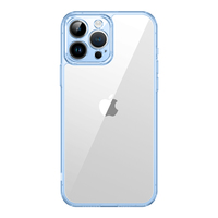 Coque de téléphone Leyi transparente antichoc en TPU souple avec cadre en plastique et verre trempé rigide pour iPhone 17 15 Pro Max 16 Plus