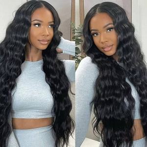 Perruque en dentelle frontale en cheveux humains péruviens bon marché, vague d'eau, perruque en dentelle complète en cheveux humains pour femmes noires, bouclée, HD 360 dentelle frontale - Product Image 1