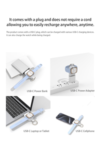 Nouvelle idée 2023 1200mAh Portable USB-C <span class=keywords><strong>chargeur</strong></span> sans fil magnétique pour Apple Watch Mini taille <span class=keywords><strong>chargeur</strong></span> pour Airpods affichage LED - Product Image 6