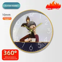 Mode moderne Art silencieux Quartz horloge murale Simple lumière luxe Internet célébrité aiguille pour salon chambre en gros