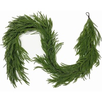 Weihnachtsgirlande Kranz Norfolk Realistische Blumen PE Künstliches Grün Weihnachtsdekoration Party-Deko Weihnachtsdekorationszubehör