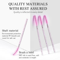 Vente en gros bon marché 50 pièces/sac brosse de nettoyage des cils brosse de nettoyage des cils de Salon brosse à cils de mascara jetable