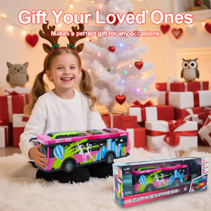 Autobús RC de Simulación con Luces LED, Control Remoto, Estilo Graffiti, Autobús Urbano, Juguete de Control Remoto, Regalos para Niños - Product Image 6