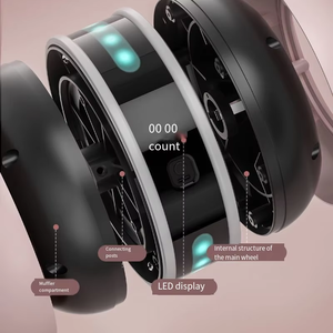 Ruota Addominale in Plastica per Allenamento Fitness, Bodybuilding e Potenziamento Muscolare con Display Tempo/Calorie, Attrezzatura da Palestra - Product Image 2