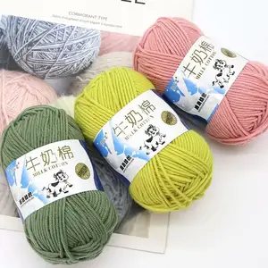 Lager mehrere Farben 5 Lagen 50 g Acryl Baumwolle Milch Baumwollgarn 5 Lagen 50 g für Handstrickwaren Häkeln