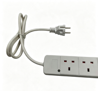 Multiprise avec prise Schuko et 4 prises UK