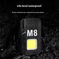 Campinglampe mit großer Reichweite, aufladbar, für Outdoor, Wartung, Notfälle, wasserdicht, Schlüsselanhänger-Lampe, LED-Taschenlampe, Feuerzeug