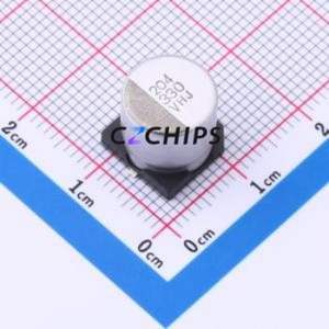Condensateur électrolytique hybride solide-liquide en aluminium SMD HHXJ350ARA331MJA0G, D10xL10mm 330uF 20% 35V 2.8A-100kHz - Product Image 1