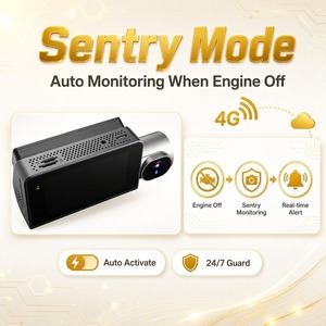 VIEVGUARB V9 4G <span class=keywords><strong>Cat</strong></span> 1 Dash <span class=keywords><strong>Cam</strong></span> 4K+1K+1K WiFi GPS Monitoraggio Parcheggio Modalità Sentry per Auto - Product Image 4