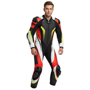 Traje de Motociclismo Unisex Vendetta 2026 de Cuero Vacuno/Canguro para Pista/Conducción, de una Pieza, para Carreras, Resistente al Viento, para Otoño - Product Image 1